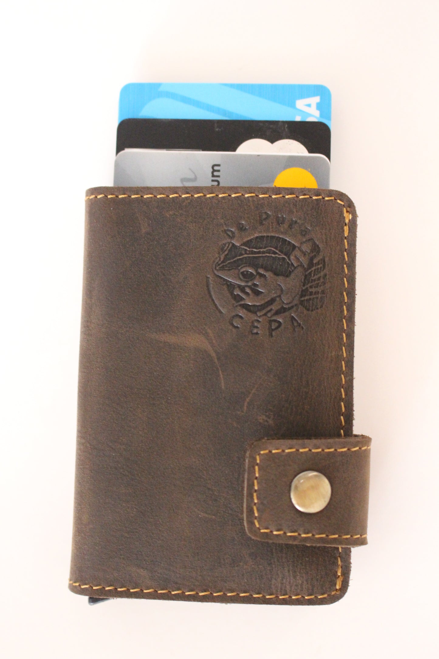 De Pura Cepa Leather & Aluminum RFID Wallet