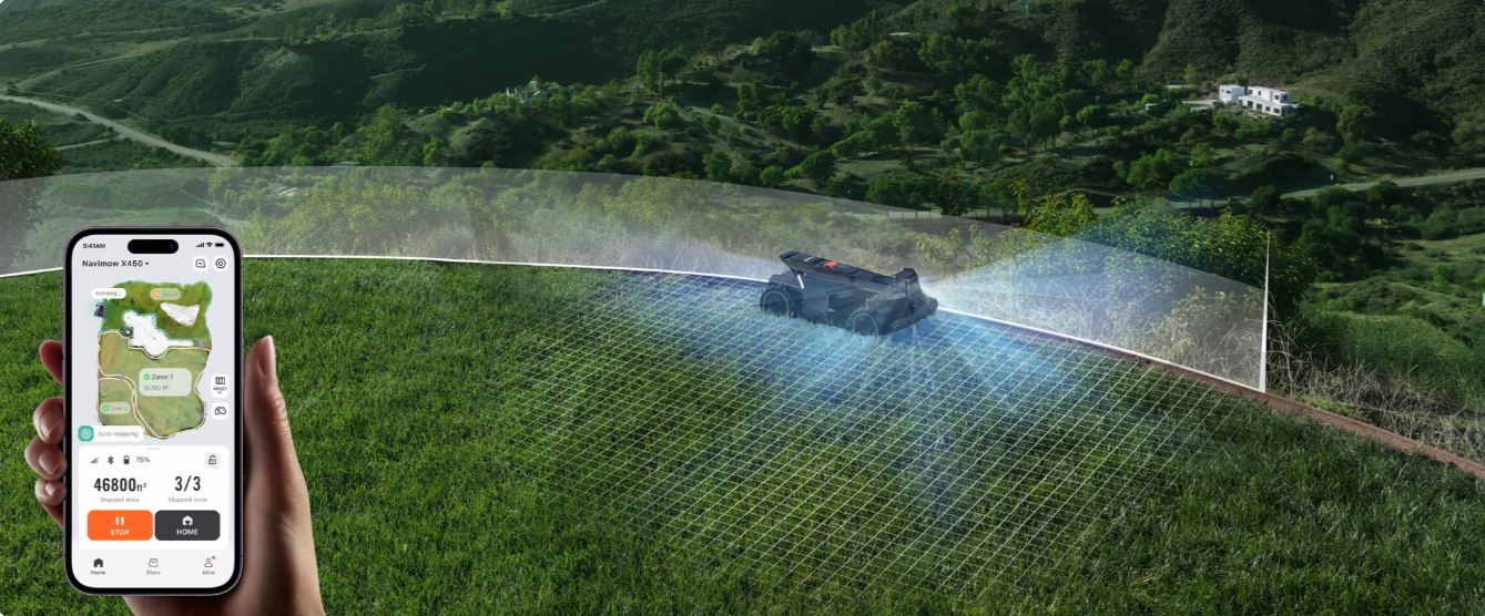 Cortadora robótica Navimow serie X450 de 1.5 acres